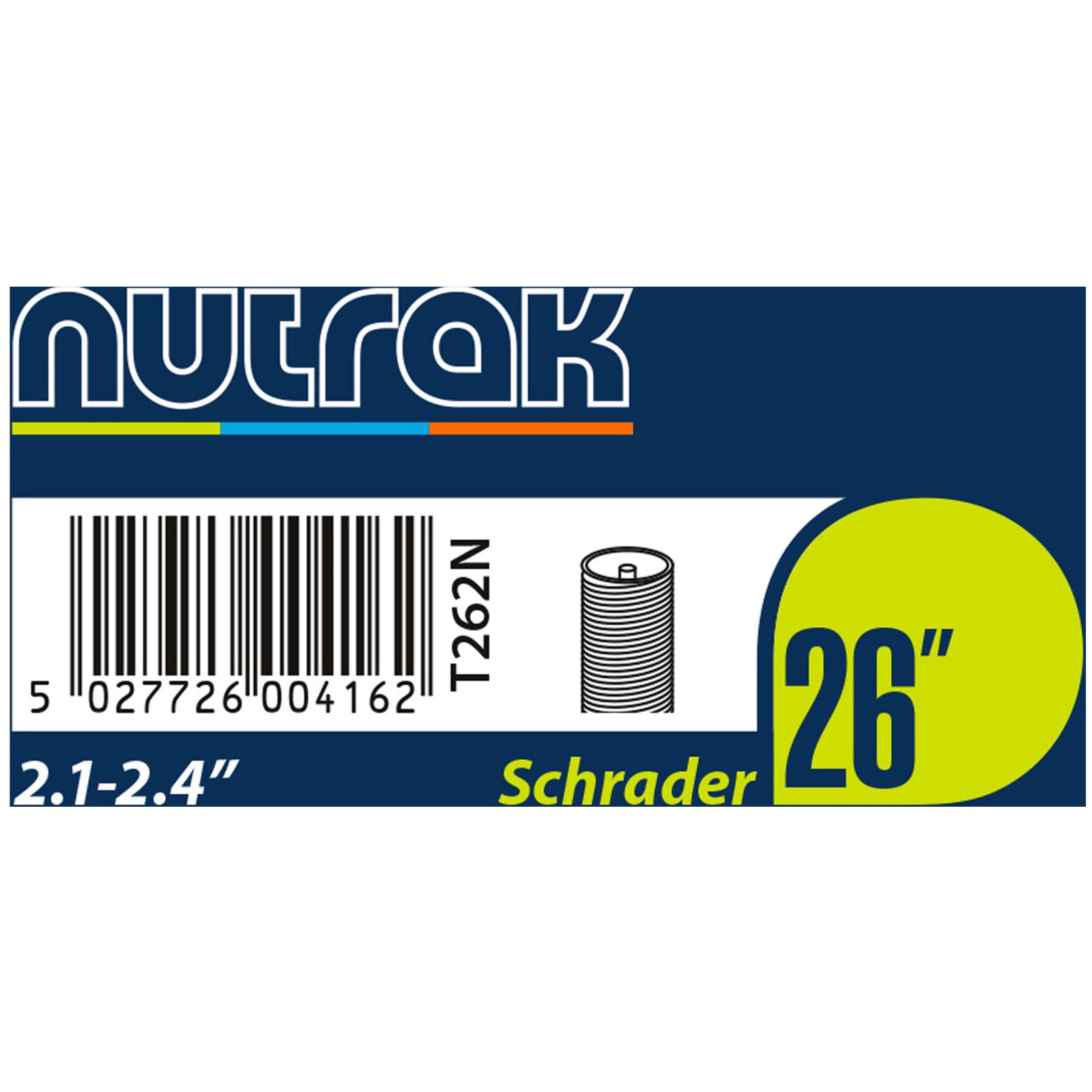 Nutrak 26x2.1-2.4" 26 Inch Schrader Valve Bike Inner Tube Schrader 26 x 2.1-2.4" (54/61-559)