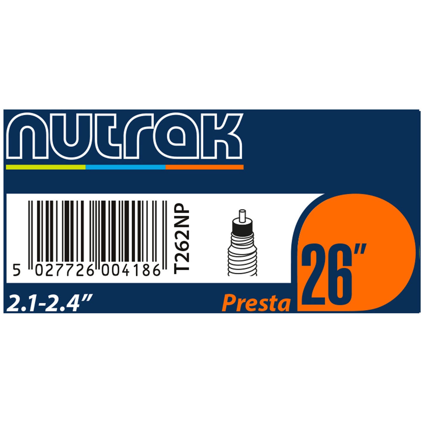 Nutrak 26x2.1-2.4" 26 Inch Presta Valve Bike Inner Tube Presta 26 x 2.1-2.4" (54/61-559)