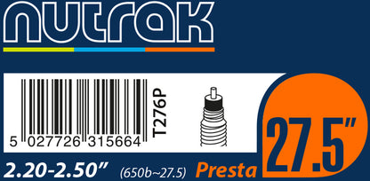 Nutrak 26x4.0-4.3" 26 Inch Presta Valve Bike Inner Tube Presta 26 x 4.0-4.3" FAT(100/110-559)