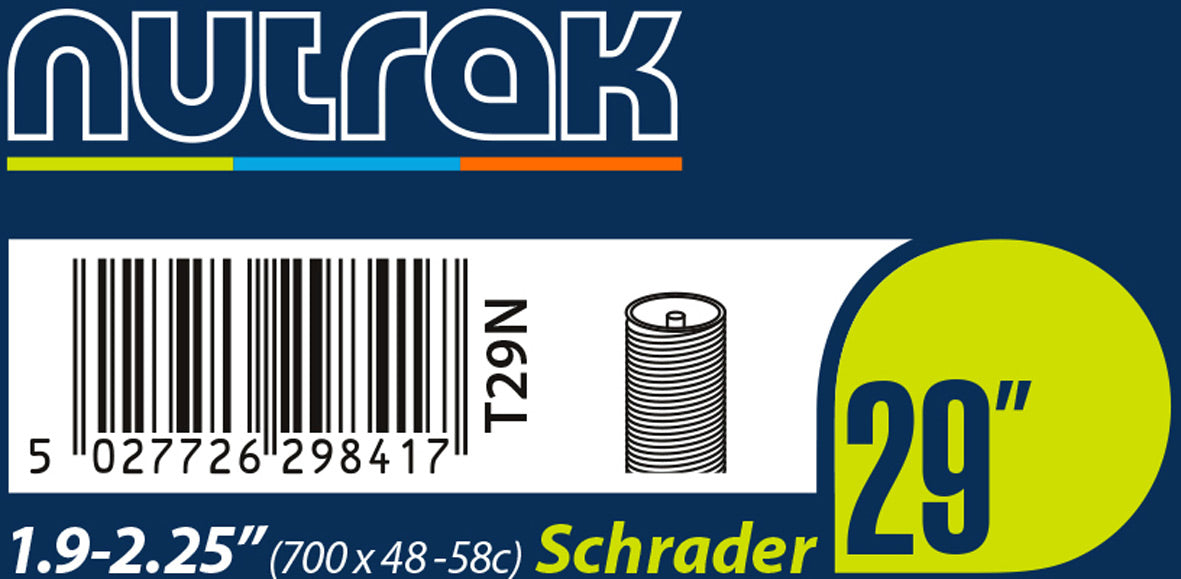 Nutrak Butyl Tube 29 x 1.9 - 2.25 29 Inch Schrader Valve Bike Inner Tube Alternate 1
