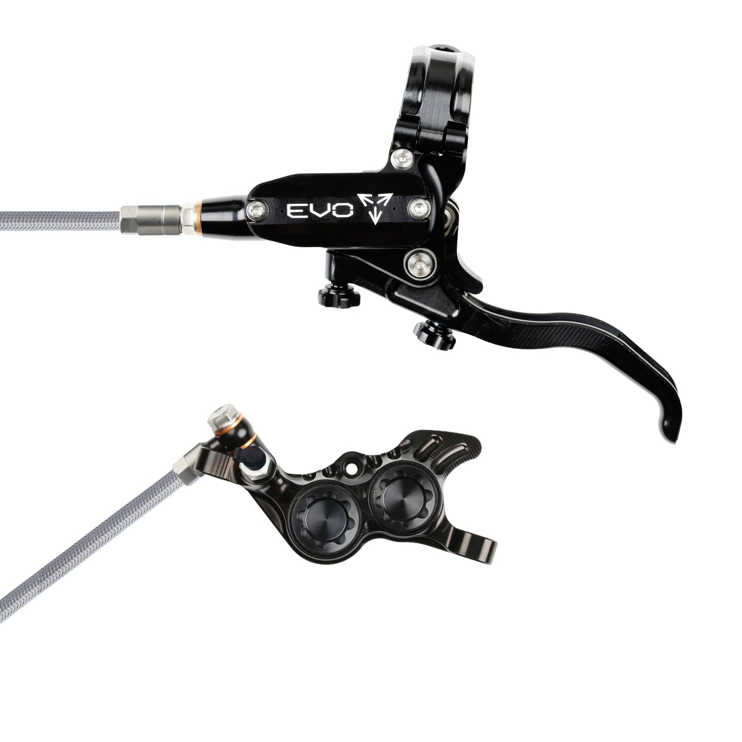 Hope Tech 4 EVO GR4 Braided No Rotor Front Hydraulic Disc Bike Brake Calliper & Lever