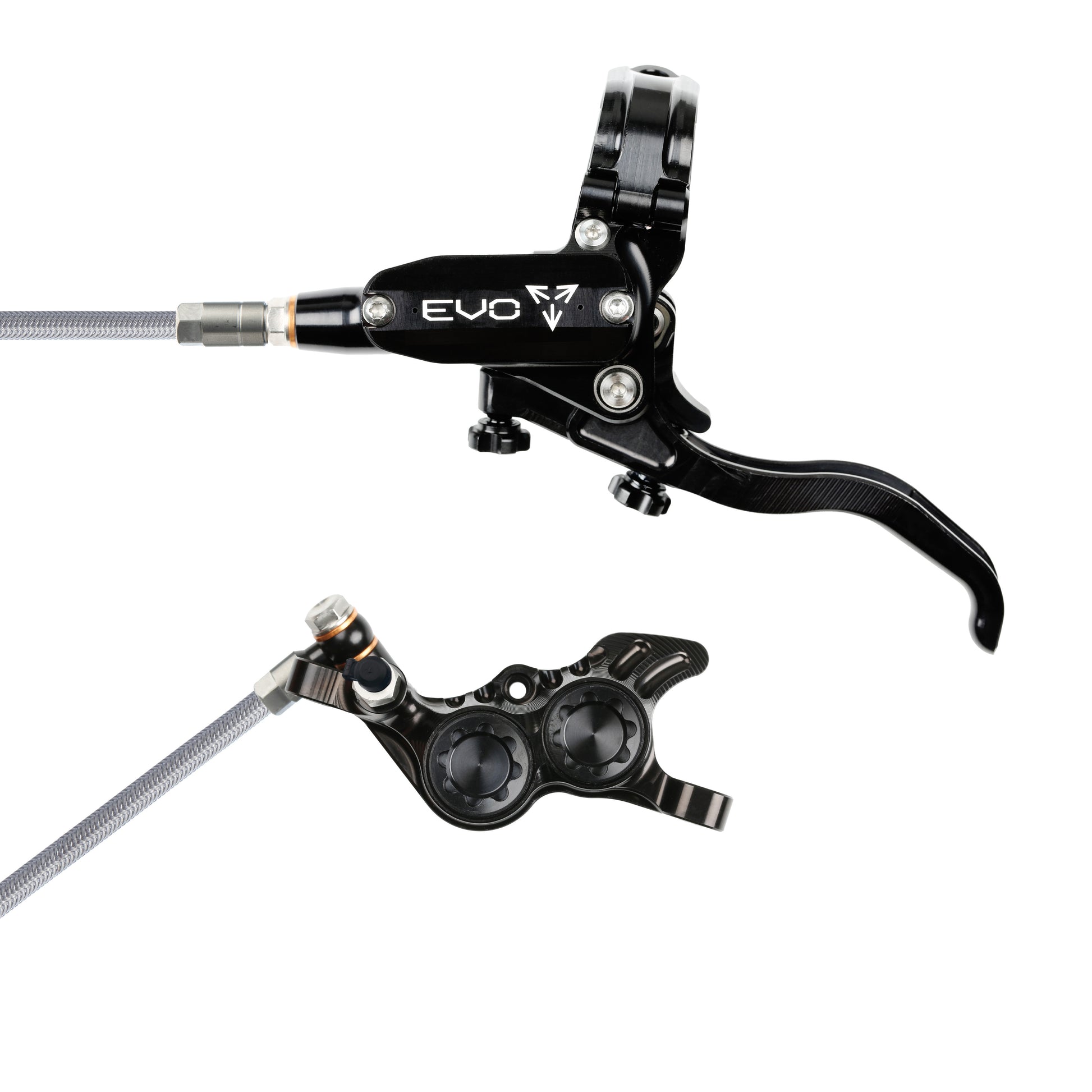 Hope Tech 4 EVO GR4 Braided No Rotor Front Hydraulic Disc Bike Brake Calliper & Lever