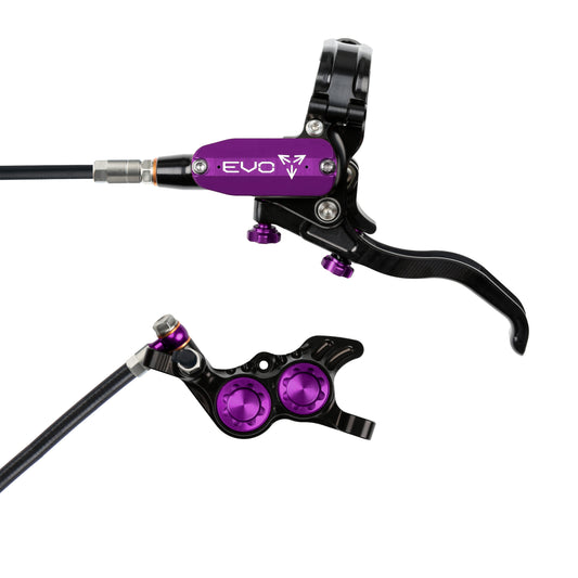 Hope Tech 4 EVO GR4 Black/Purple No Rotor Front Hydraulic Disc Bike Brake Calliper & Lever