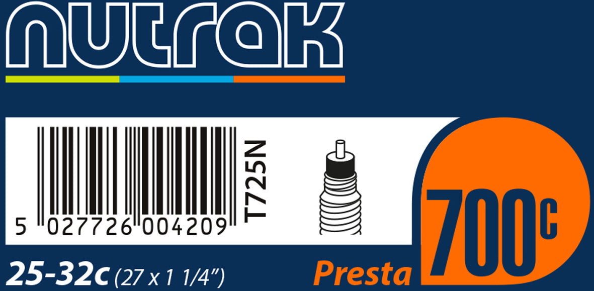 Nutrak Butyl 700 x 25 - 32c 700c Presta Valve Bike Inner Tube Alternate 1