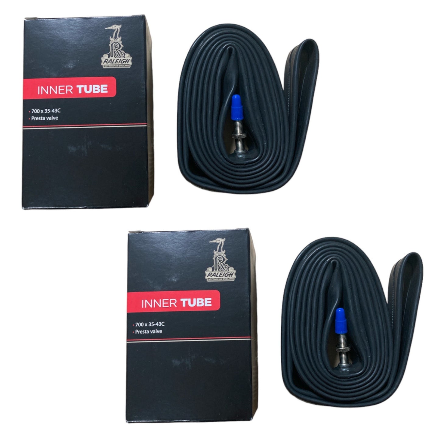 Raleigh 700x35-43c 700c Presta Valve Bike Inner Tube Pack of 2