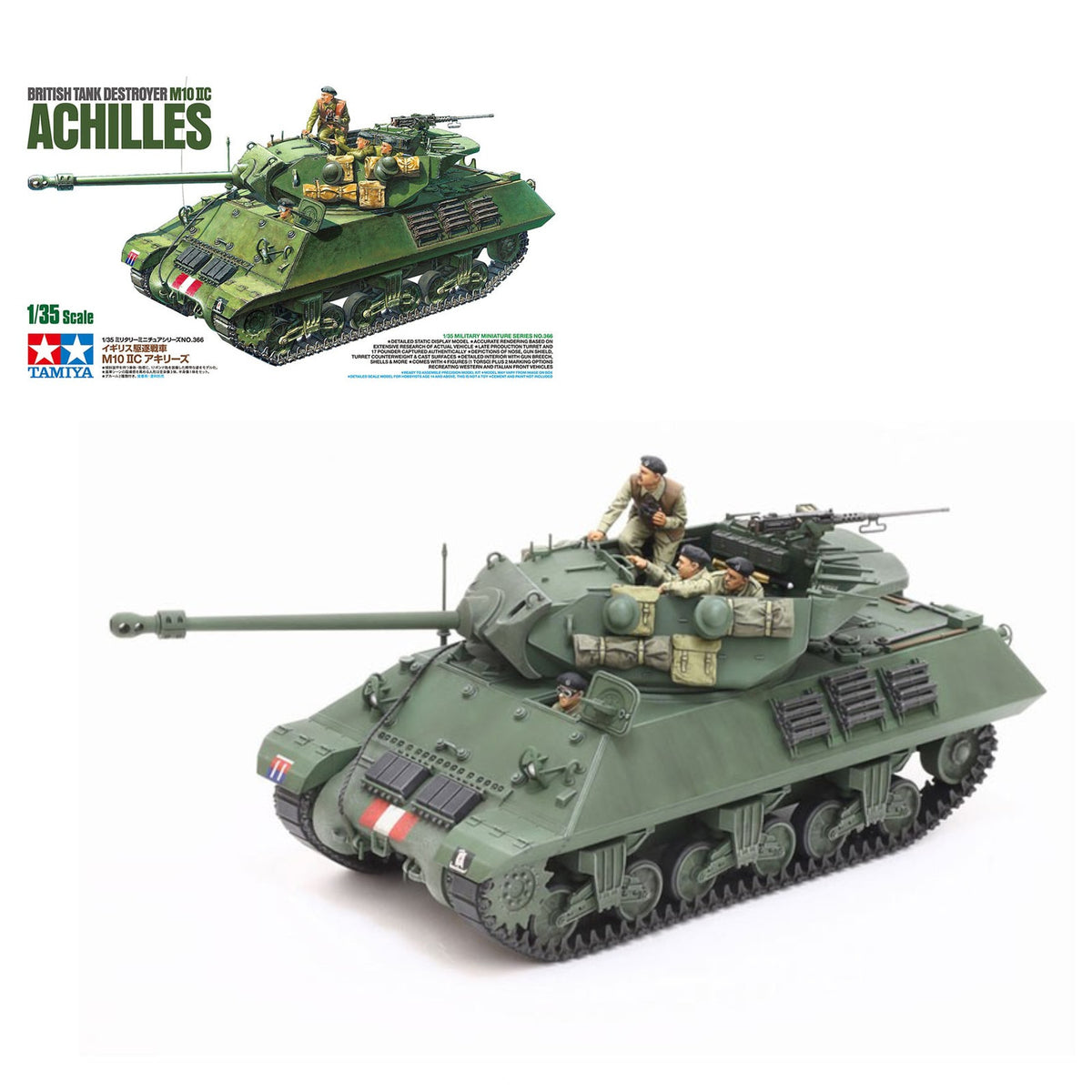 Tamiya British Tank Destroyer M10 IIC Achilles 1:35 Tank Model Kit 35366