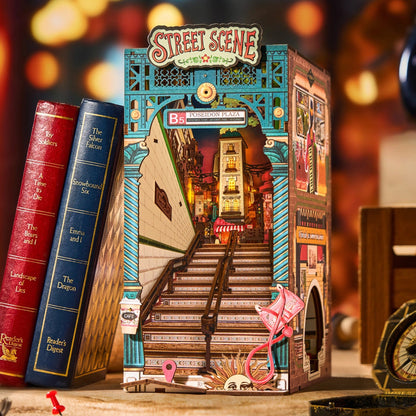 Rolife Street Scene DIY Book Nook Shelf Insert 3D Puzzle Alternate 1