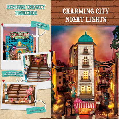 Rolife Street Scene DIY Book Nook Shelf Insert 3D Puzzle Alternate 11