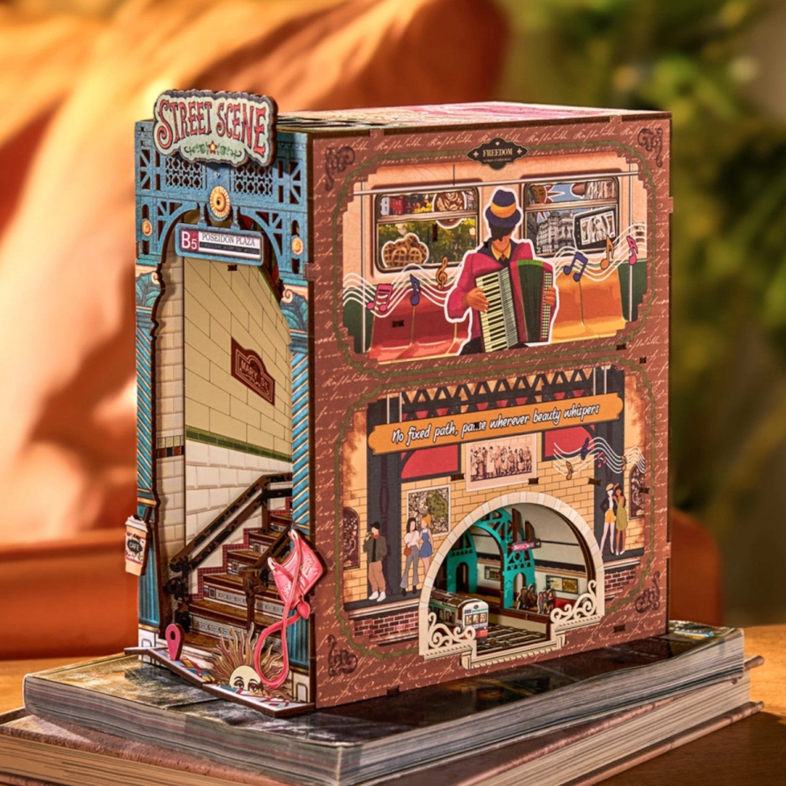 Rolife Street Scene DIY Book Nook Shelf Insert 3D Puzzle Alternate 2