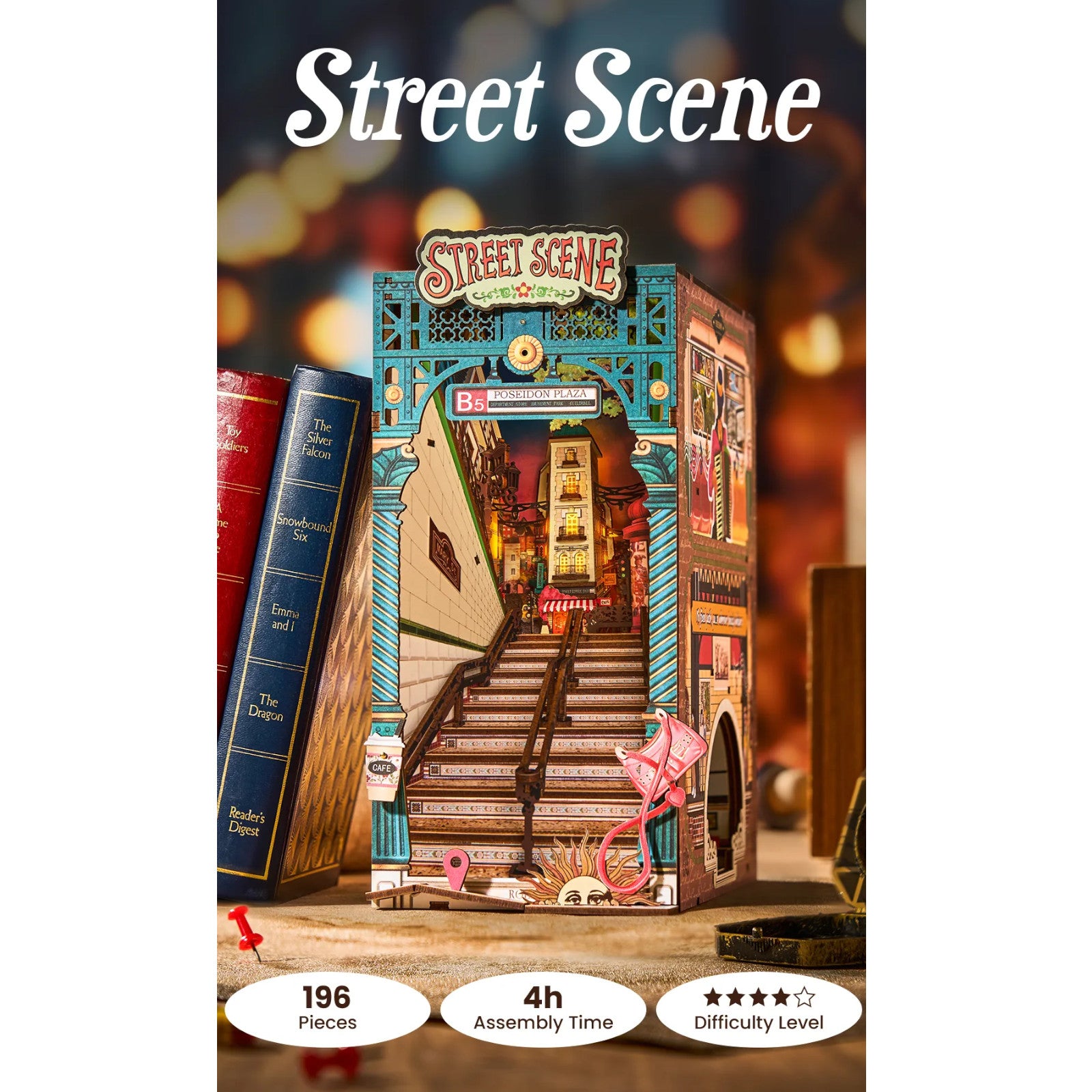 Rolife Street Scene DIY Book Nook Shelf Insert 3D Puzzle Alternate 7