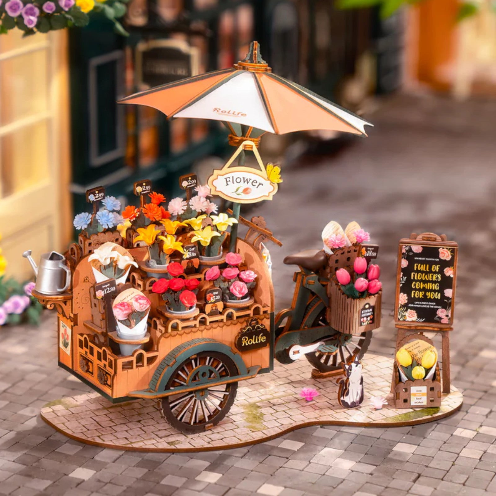 Rolife Blossom Cart TGS03 Wooden 3D Puzzle Alternate 1