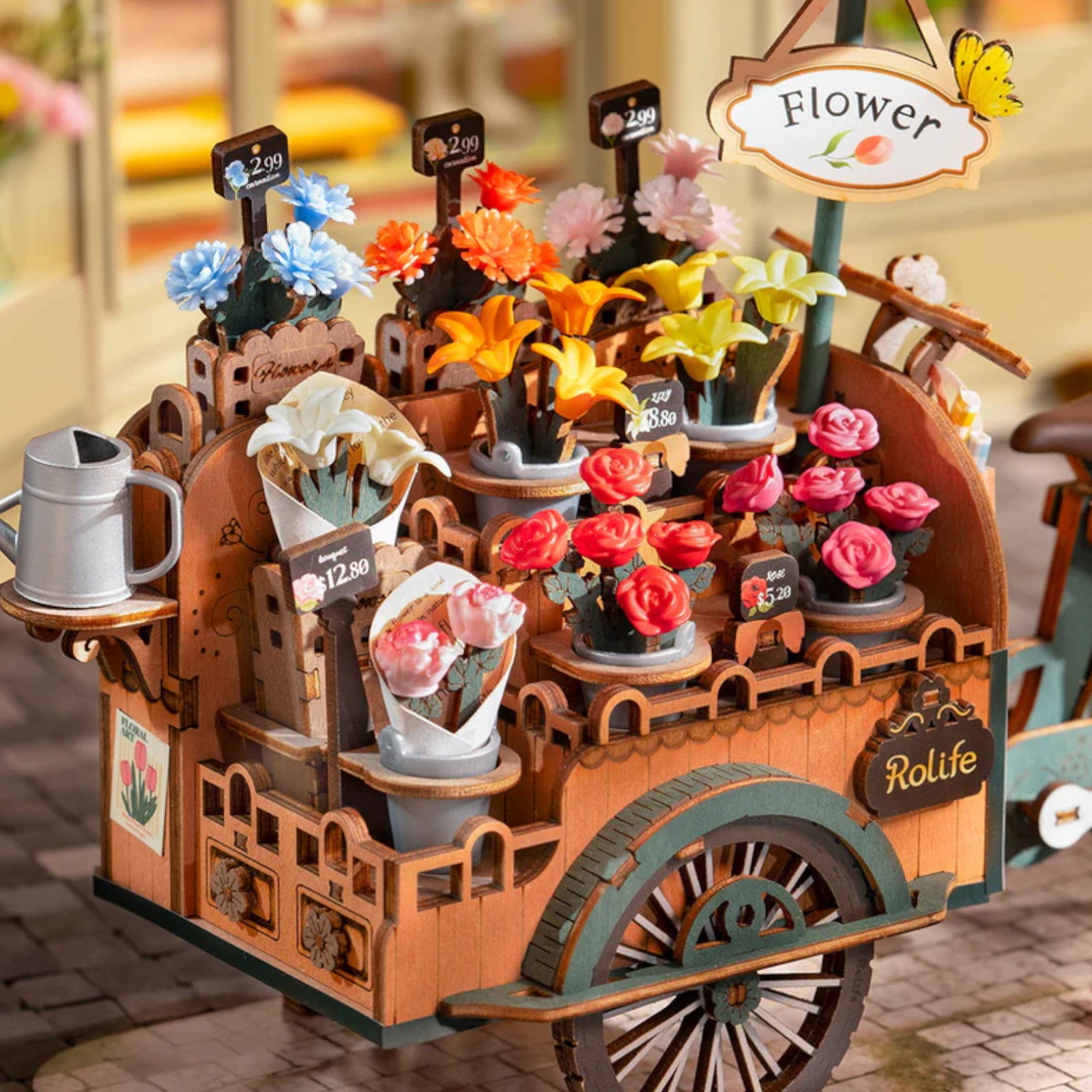 Rolife Blossom Cart TGS03 Wooden 3D Puzzle Alternate 2
