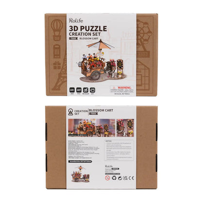 Rolife Blossom Cart TGS03 Wooden 3D Puzzle Alternate 3