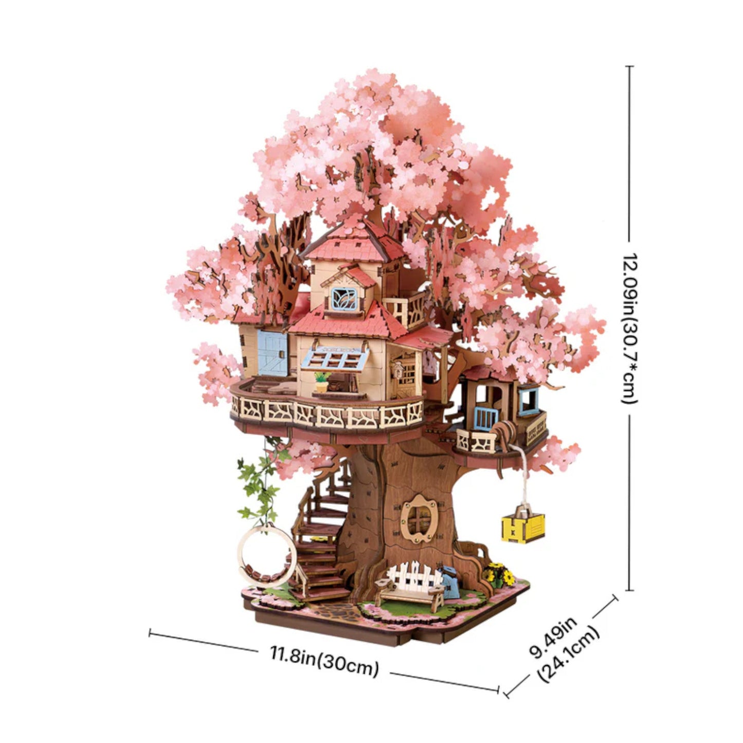Rolife Sakura Tree House DIY TGS04 Wooden 3D Puzzle Alternate 1