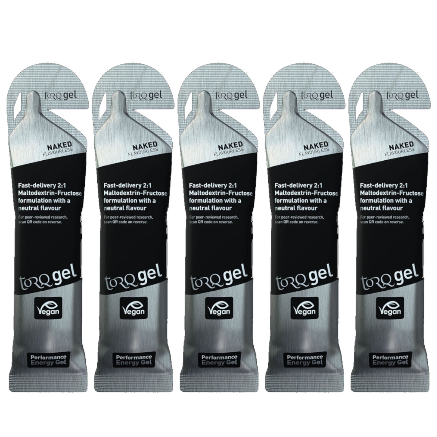 Torq Naked Flavourless 5 Pack Sports Energy Gel