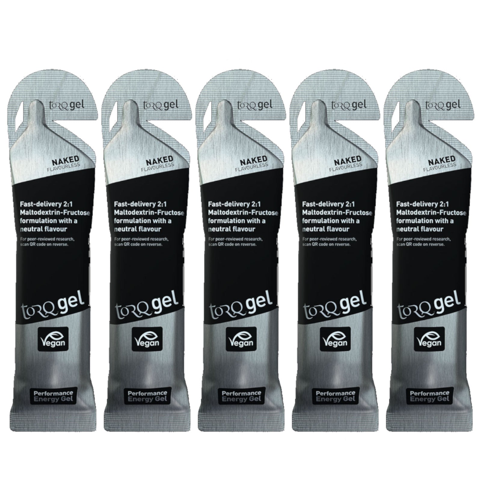 Torq Naked Flavourless 5 Pack Sports Energy Gel