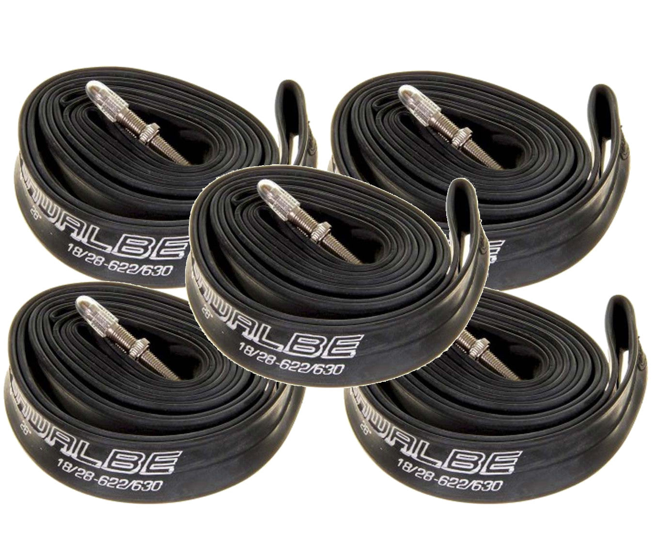 Schwalbe 700x18-23c 40mm 700c Presta Valve Bike Inner Tube Pack of 5 Alternate 1