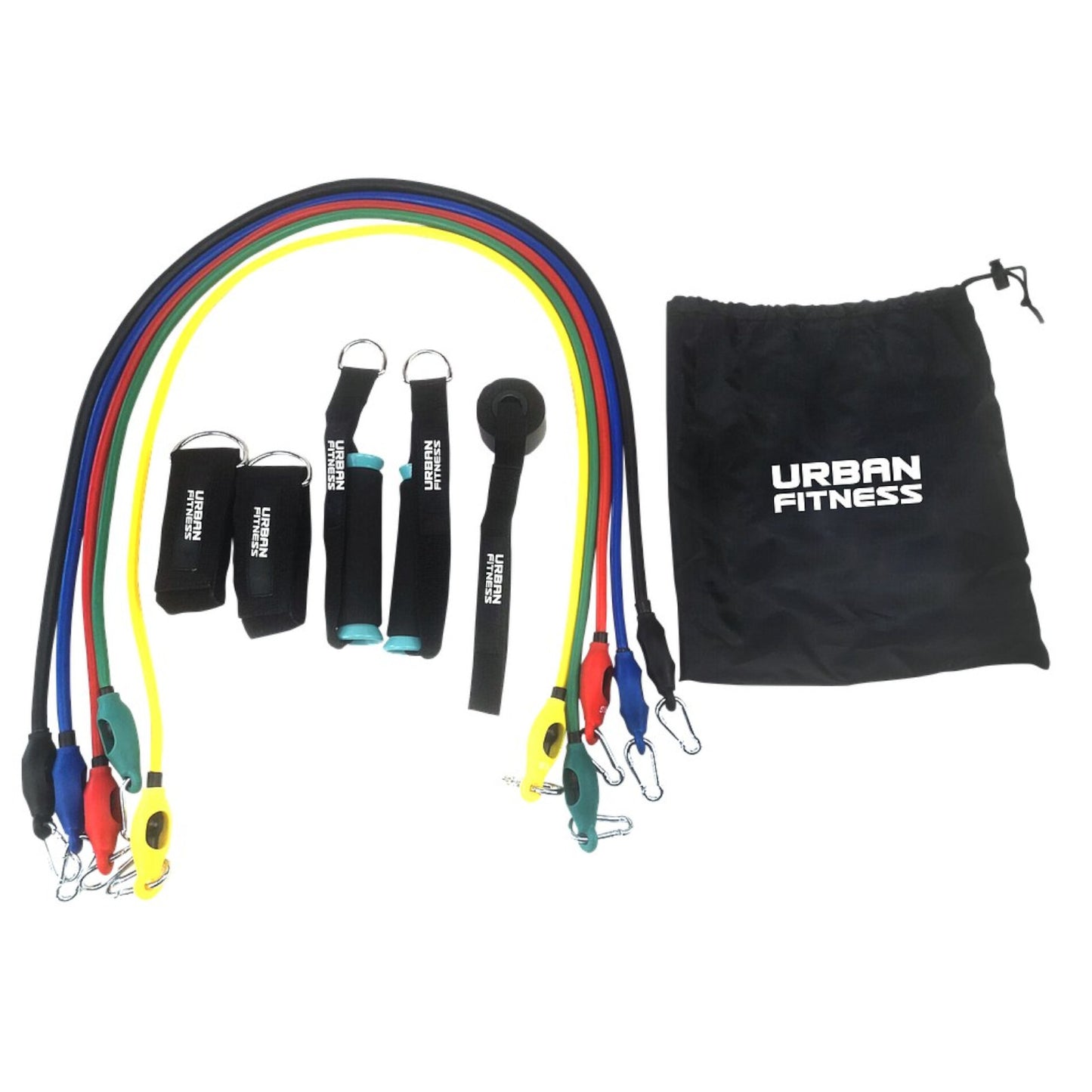 Urban Fitness 11 Piece Resistance Tube Set  Fitness Accessory