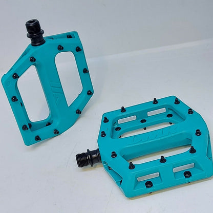 DMR V11 Composite 9/16 Inch Platform Bike Pedals Turquoise Alternate 1