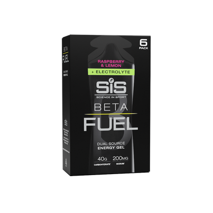 SIS Beta Fuel +Electrolyte Sports Energy Gels - Raspberry and Lemon 60ml Multipack