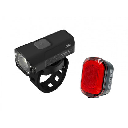 Moon Vela 200 Lumen & Orion Front & Rear Bike Light Set