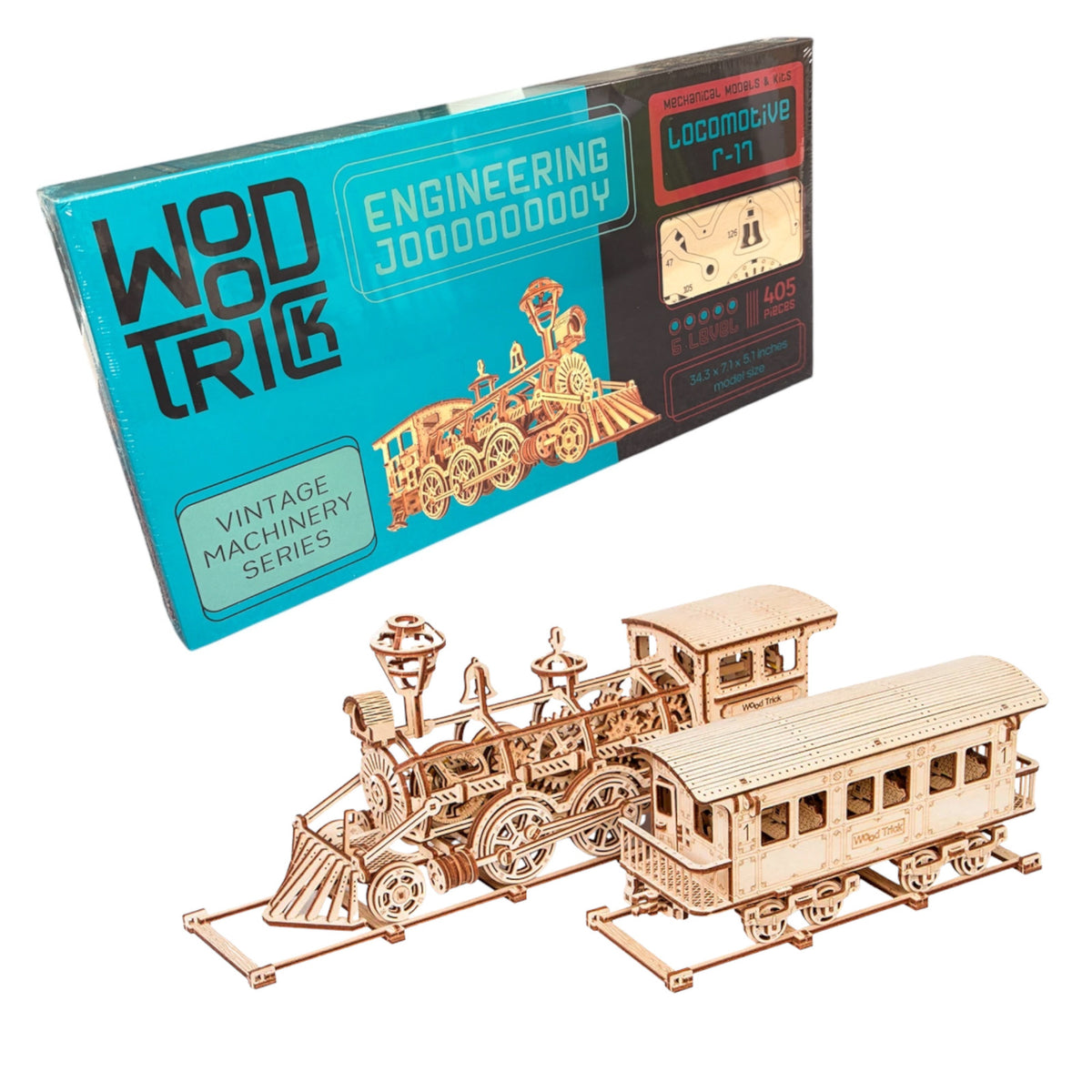 Wood Trick Locomotive R17 Steam Strain 3D Puzzle WDTK022