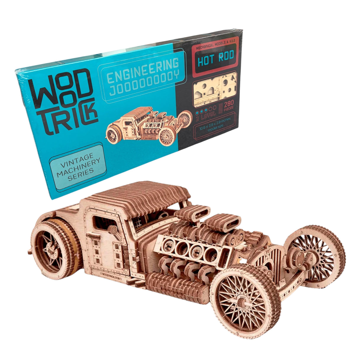 Wood Trick Hot Rod 3D Puzzle WDTK023