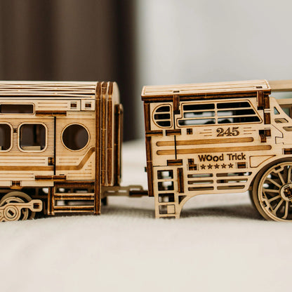 Wood Trick Atlantic Express Train Vintage Machinery Series 3D Puzzle WDTK029 Alternate 6