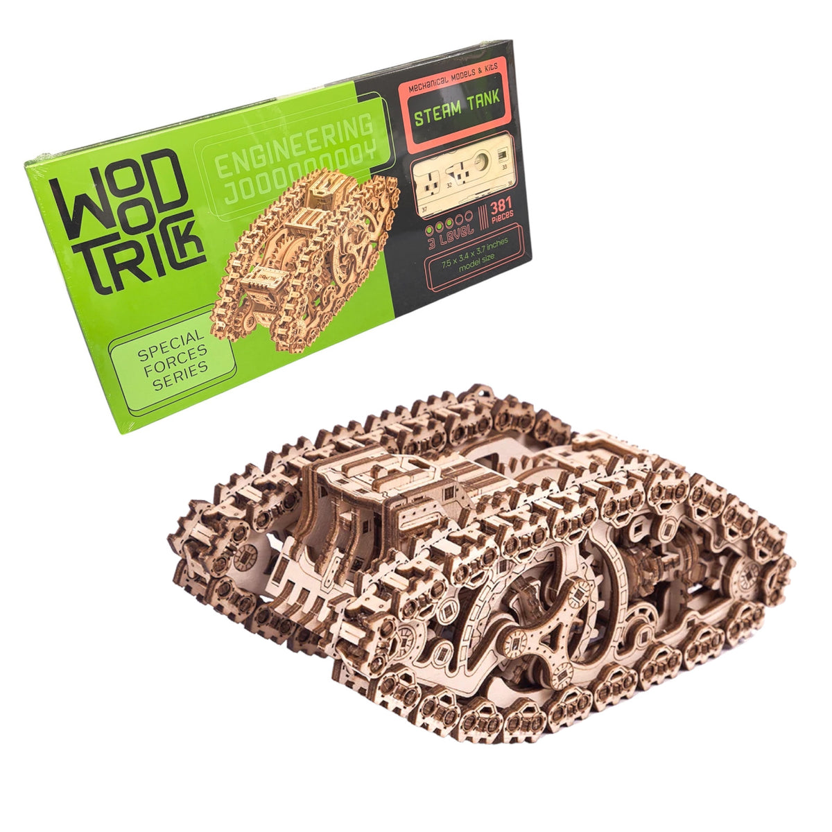 Wood Trick Steam Tank 3D Puzzle WDTK030