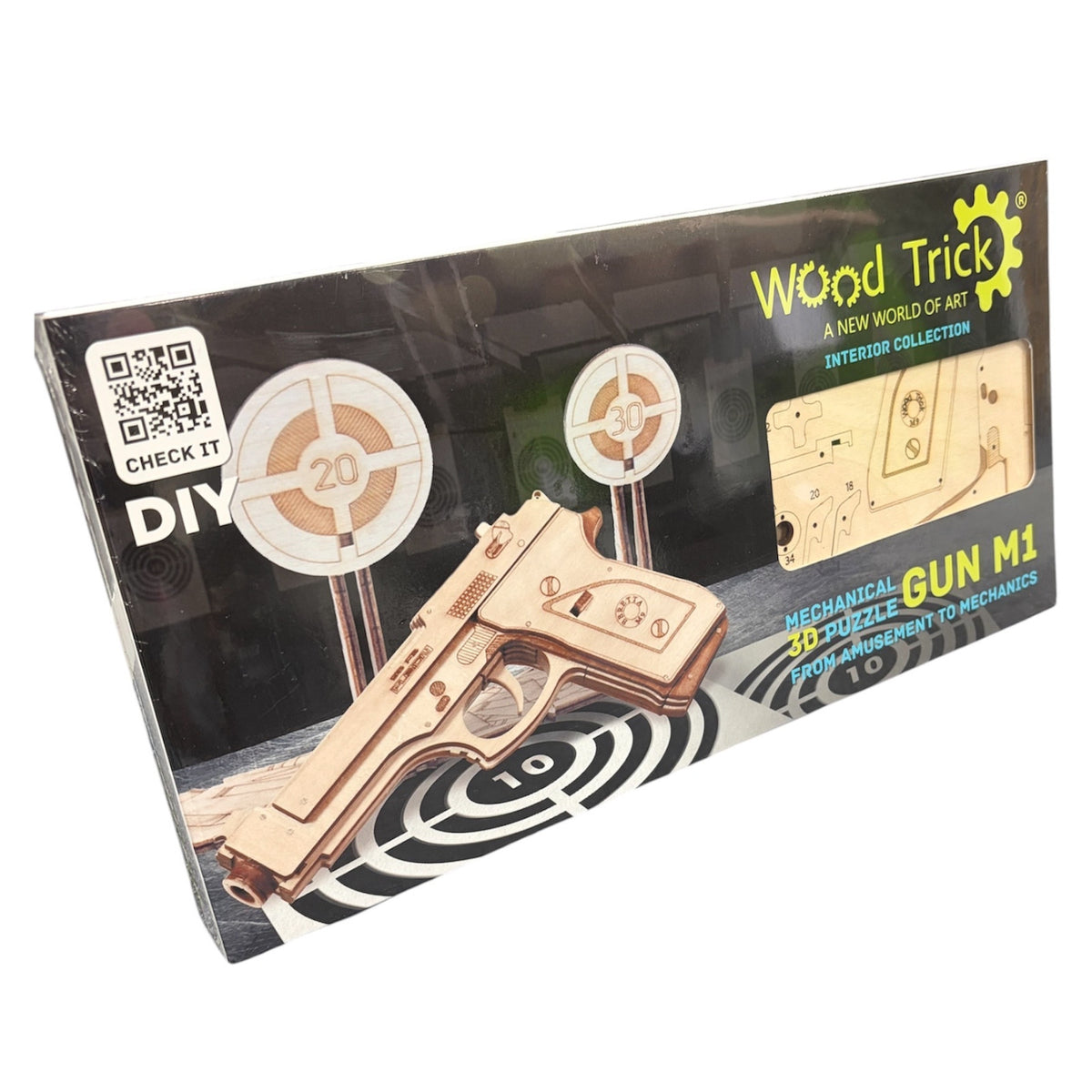Wood Trick Gun M1 & Shooting Range 3D Puzzle WDTK059 Alternate 2