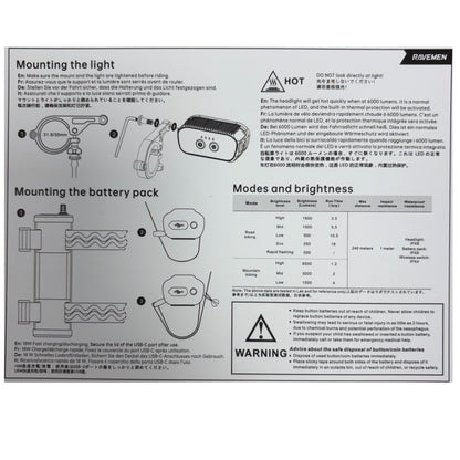 Ravemen XR6000 Front Bike Light Alternate 6