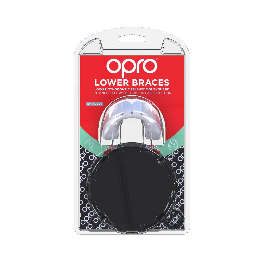 Men's Rugby Protective Mouthguard OPRO Lower Braces Pearl 2022 Alternate 1