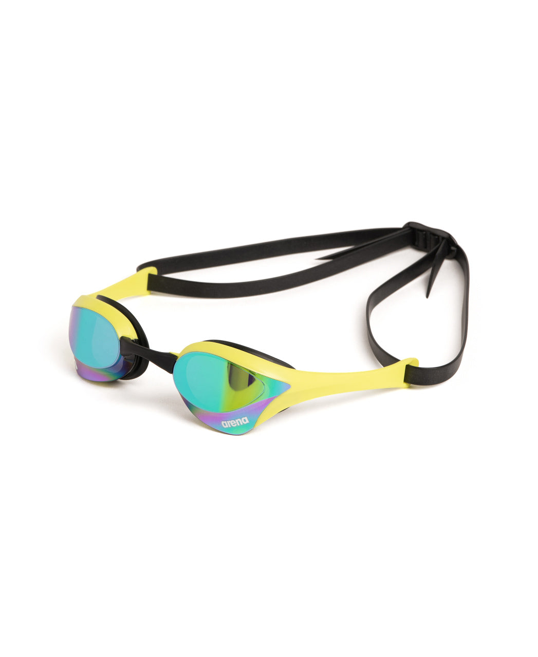 Arena Cobra Ultra Swipe Mirror Racing Unisex 2023 Men's Swimming Goggles Emerald/Cyber Lime Alternate 1