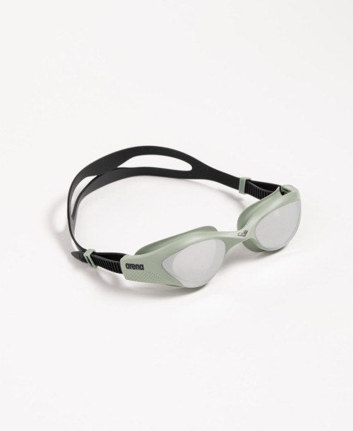 Arena The One Mirror Unisex Men's Swimming Goggles Silver/Jade/Black Alternate 1