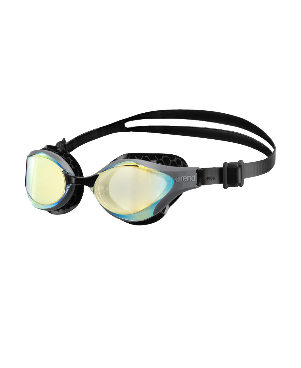 Arena Air Bold Swipe Mirror Unisex Men's Swimming Goggles Aqua/Dark Grey Alternate 1
