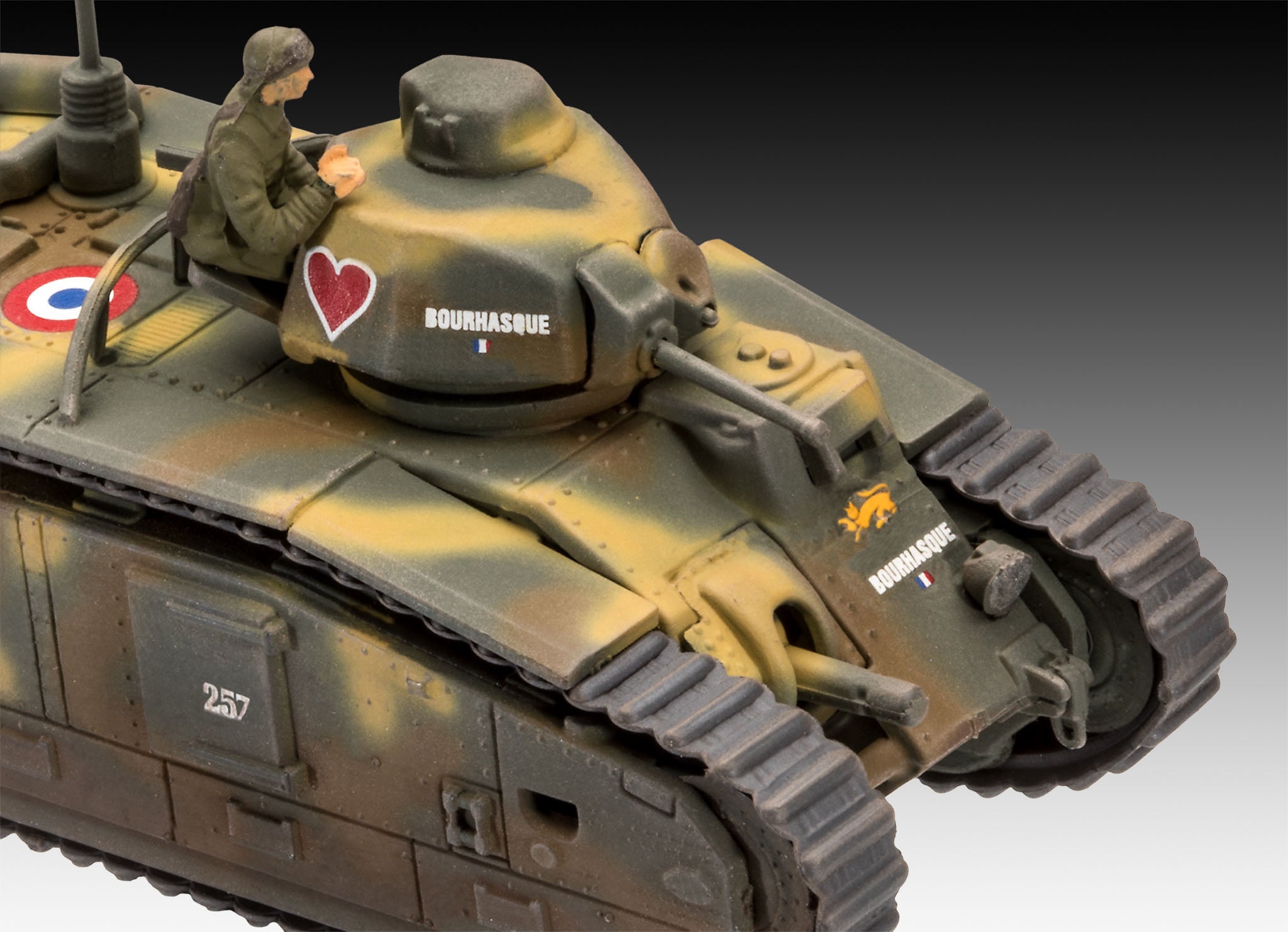 Tank Model Kit Revell Char B.1 bis & Renault FT.17 1:76 Alternate 3