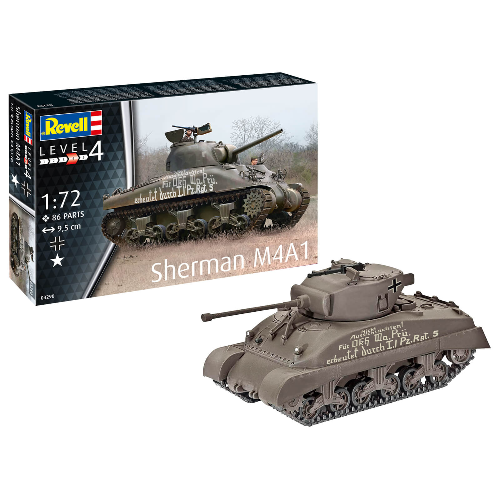 Revell Sherman M4A1 1:72 Tank Model Kit Alternate 1