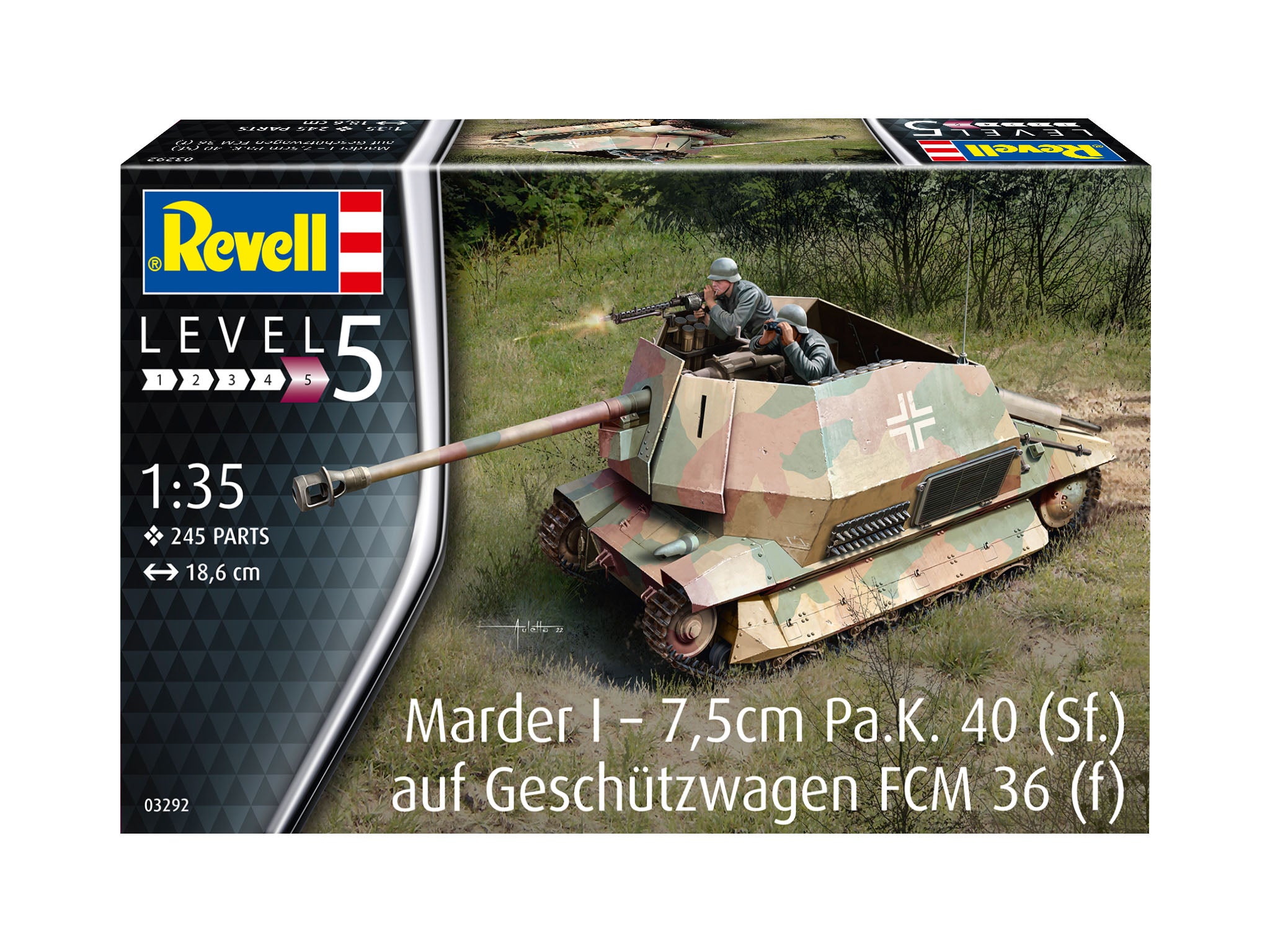 Tank Model Kit Revell Marder I on FCM 36 base 1:35 Alternate 1