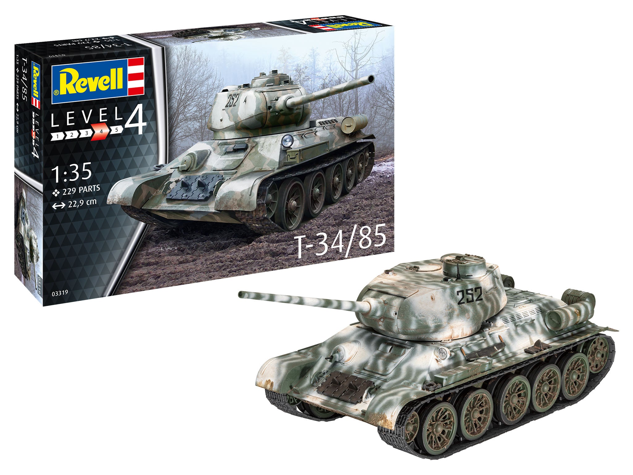 Revell T-34/85 1:35 Tank Model Building Kit