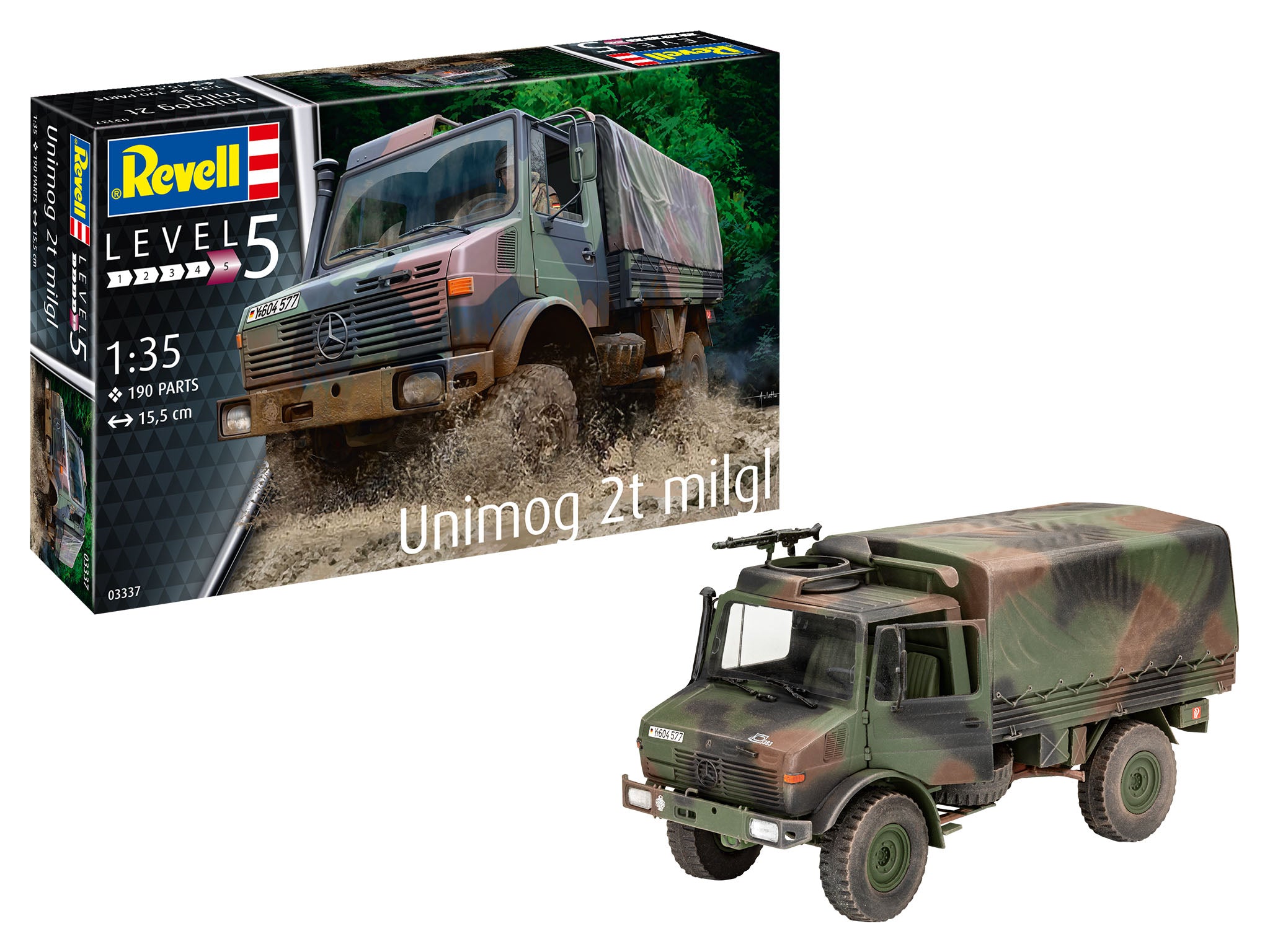 Infantry Model Kit Revell Unimog 2T milgl 1:35