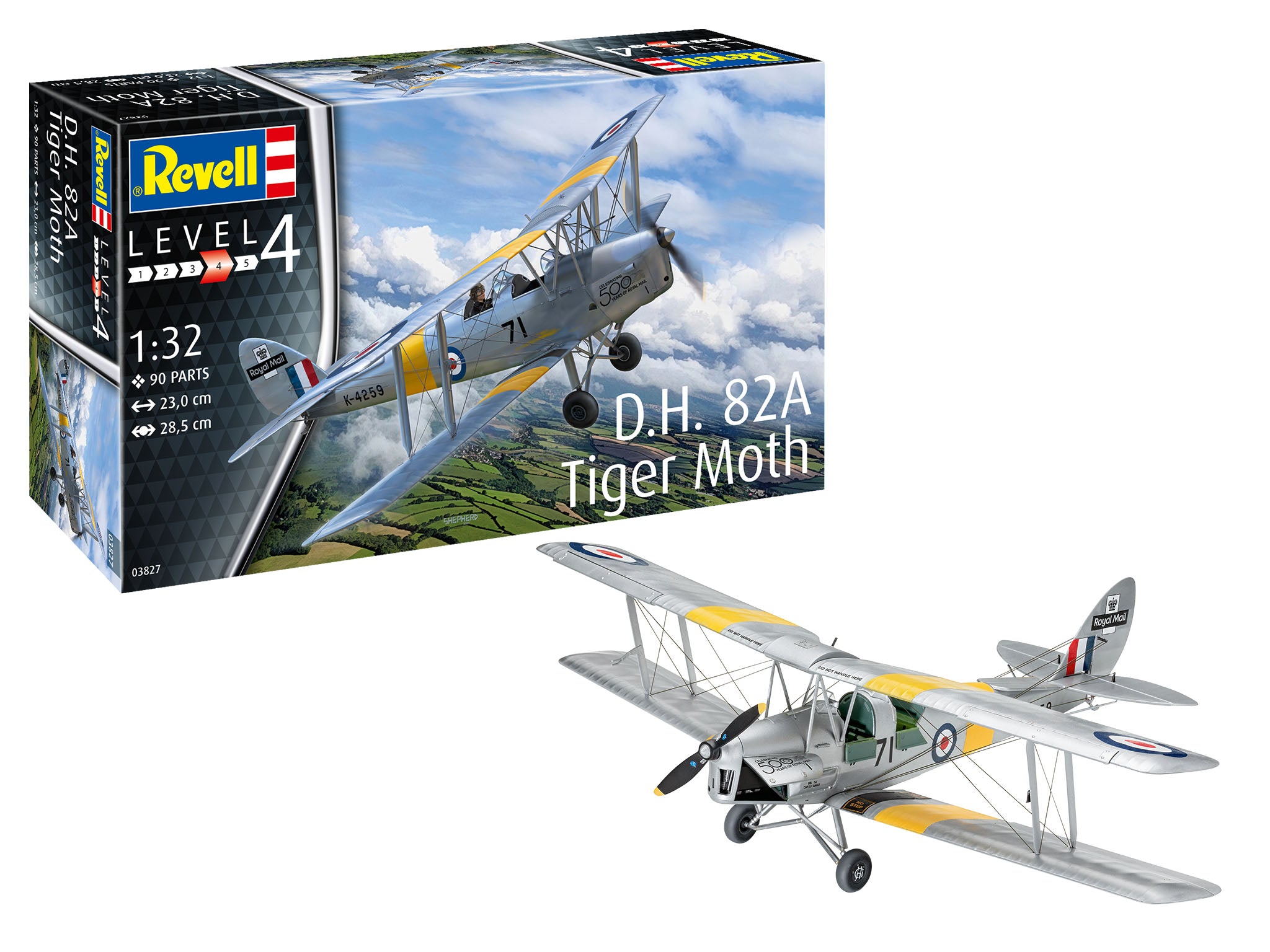 Plane Model Kit Revell D.H. 82A Tiger Moth 1:32