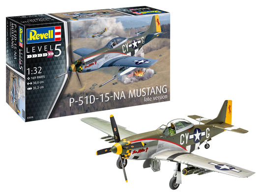 Plane Model Kit Revell P-51D-15-NA MUSTANG late version 1:32
