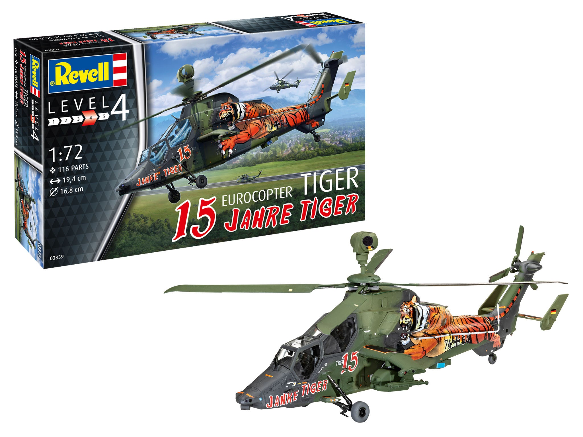 Helicopter Model Kit Revell Eurocopter Tiger 15 Jahre Tiger 1:72