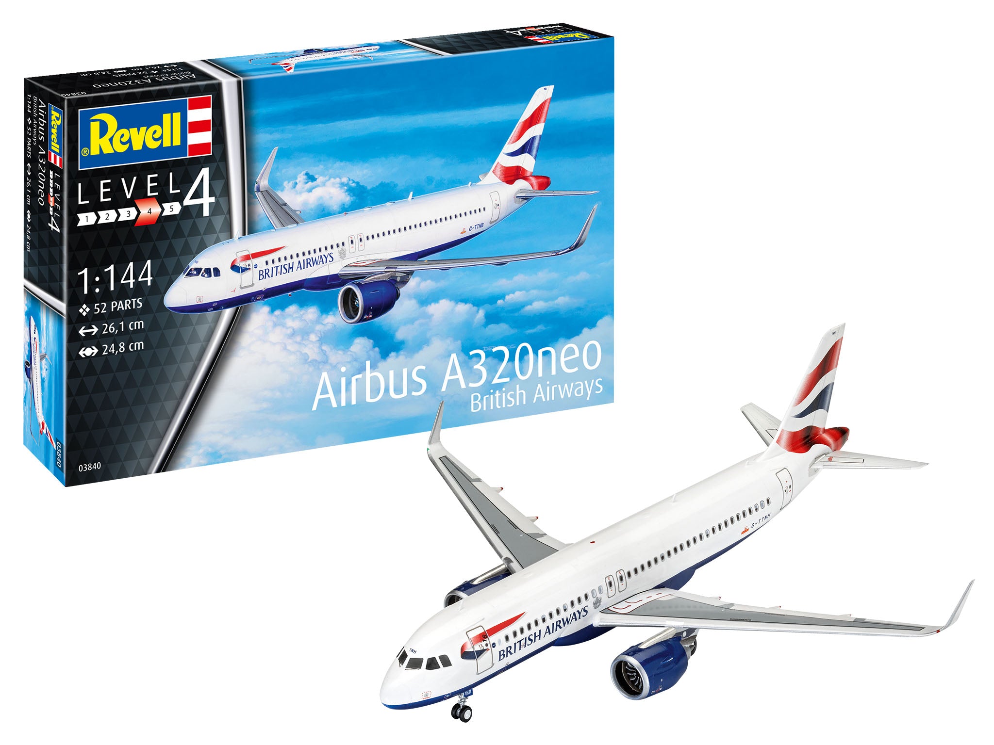 Plane Model Kit Revell Airbus A320 neo British Airways 1:144