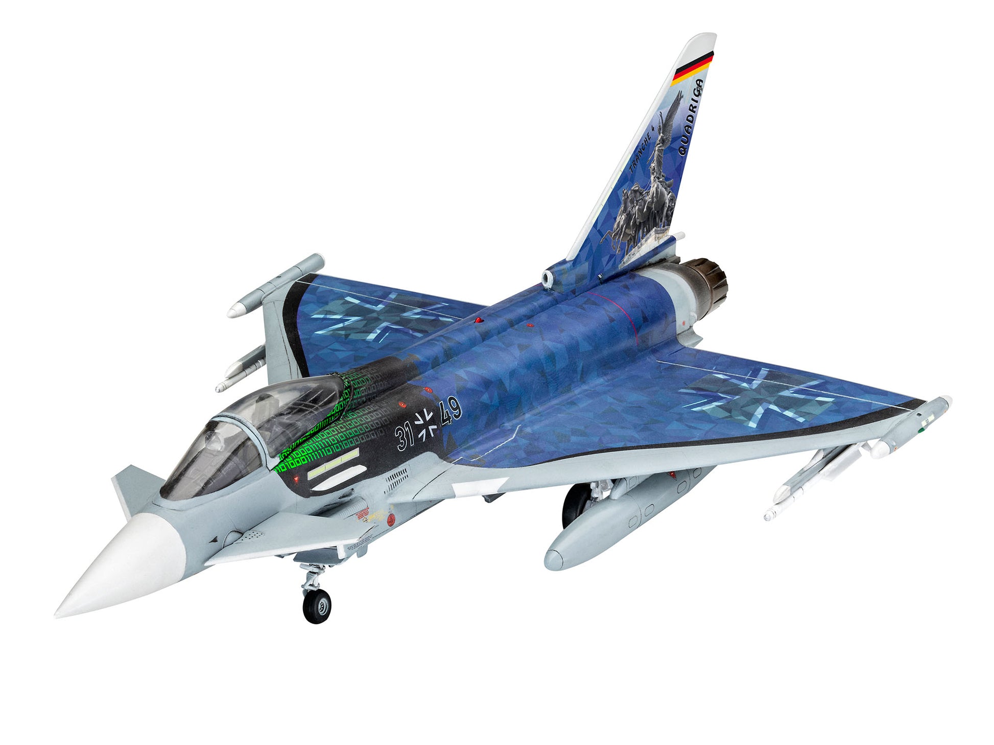 Plane Model Kit Revell Model Set Eurofighter Luftwaffe 2020 Quadriga 1:72 Alternate 1