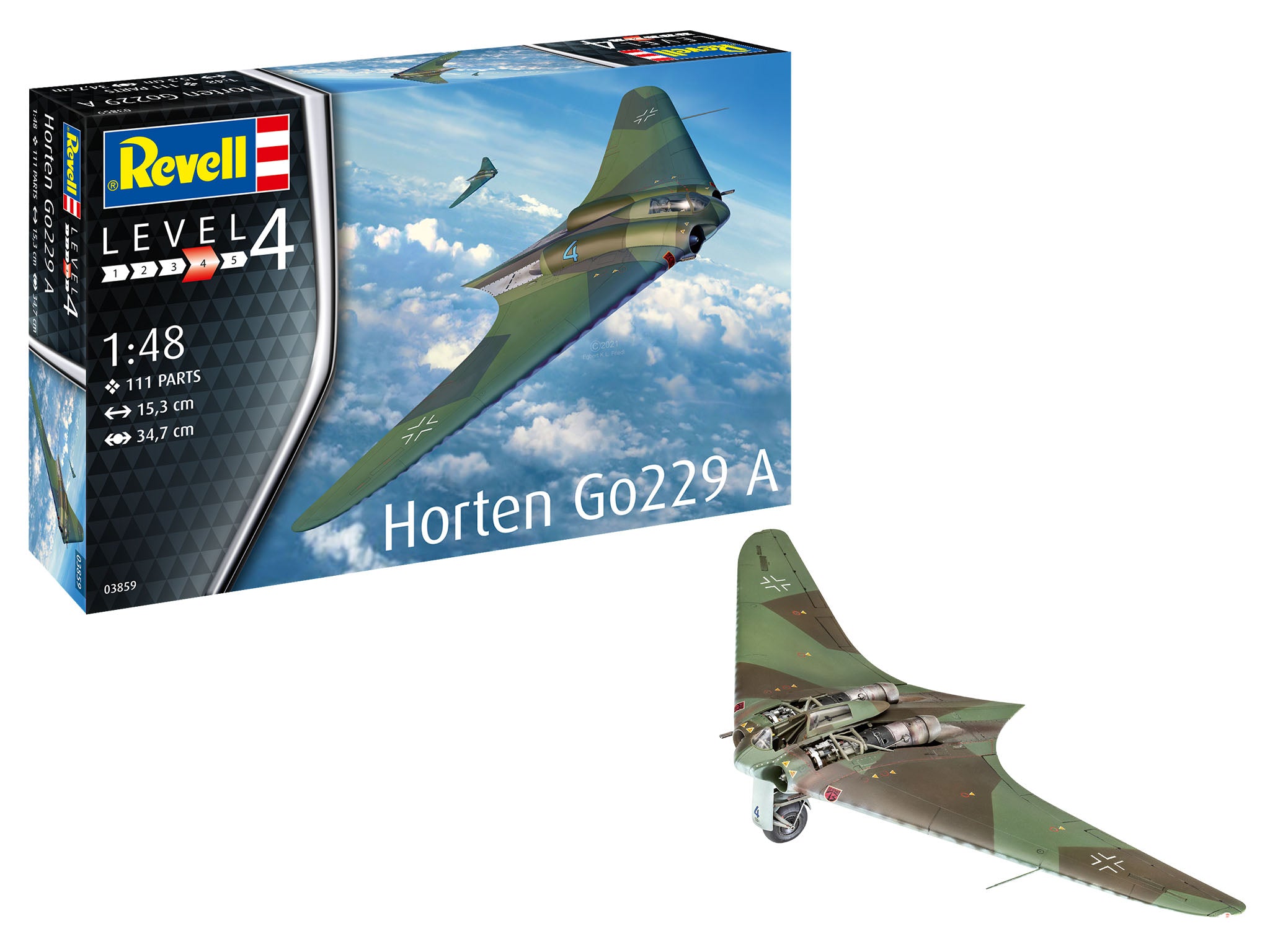 Plane Model Kit Revell Horten Go229 A 1:48