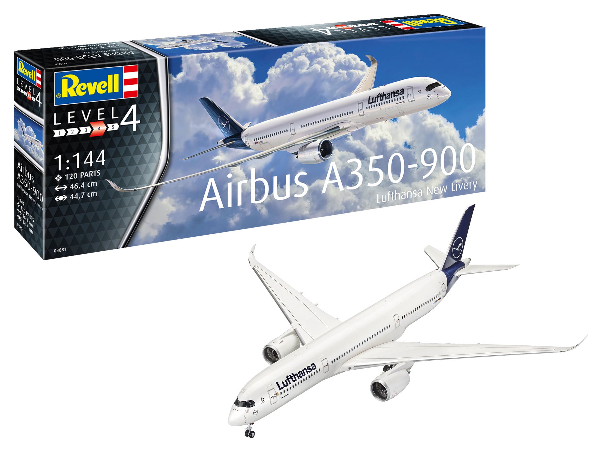 Plane Model Kit Revell Airbus A350-900 Lufthansa New Livery 1:144