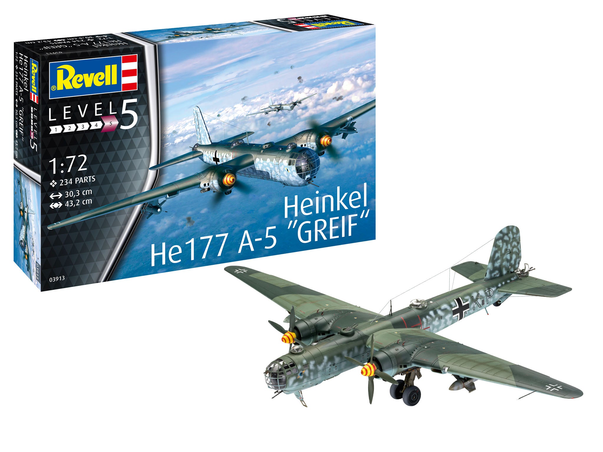 Plane Model Kit Revell Heinkel He177 A-5 Greif 1:72