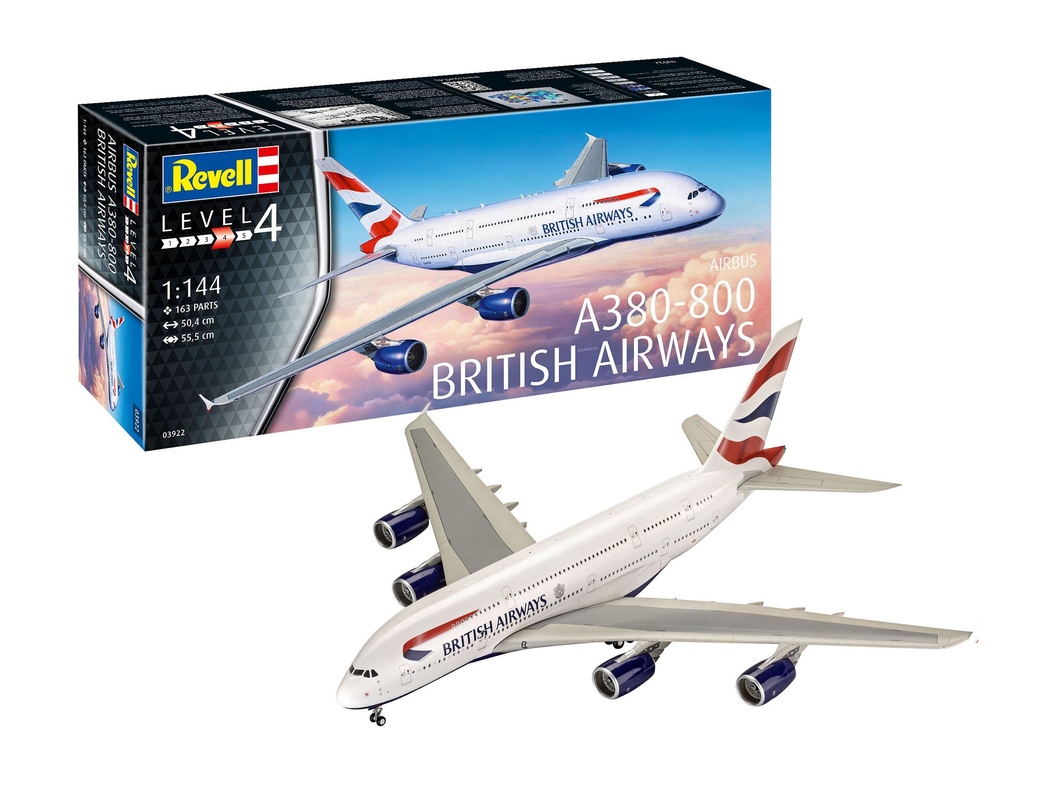 Plane Model Kit Revell Airbus A380-800 British Airways 1:144
