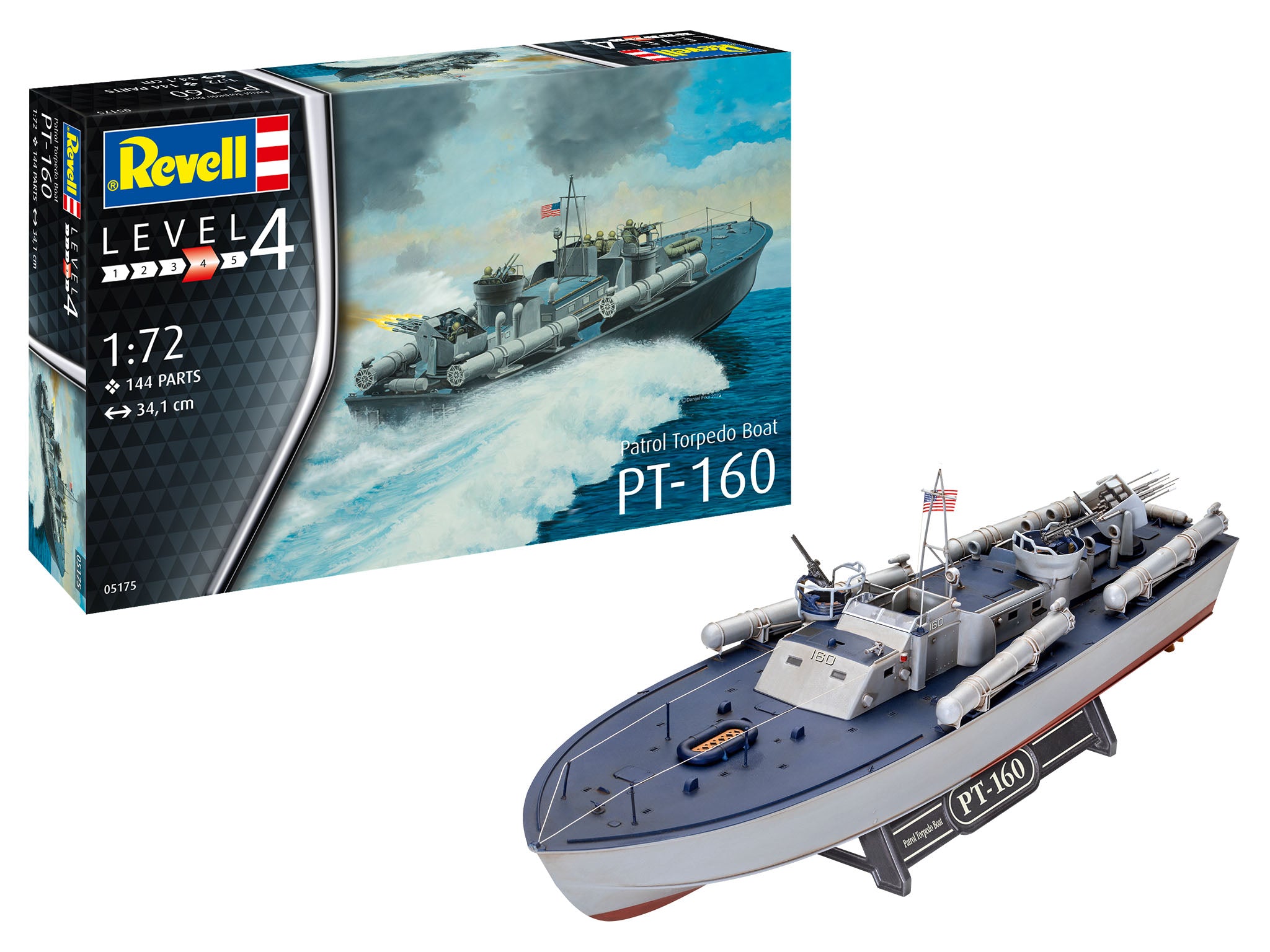 Warship Model Kit Revell Patrol Torpedo Boat PT-160 1:72